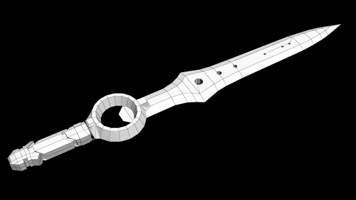 3D Protector sword low poly model