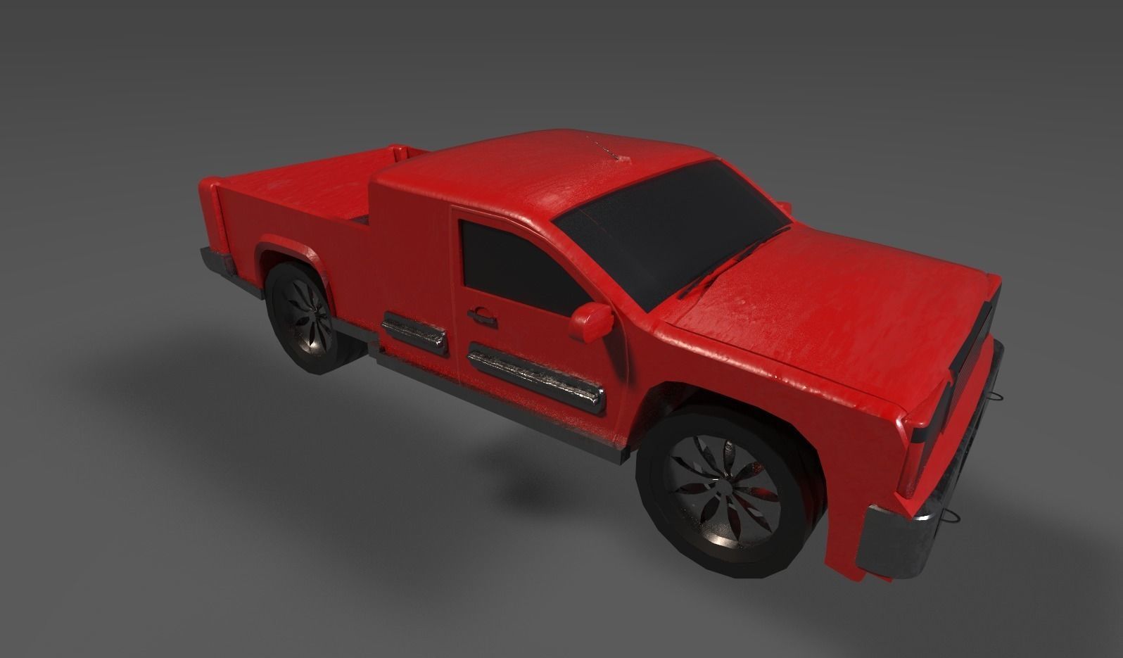Red Pickup Truck 3D model