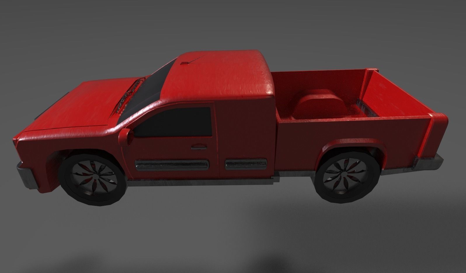 3D Red Pickup Truck model