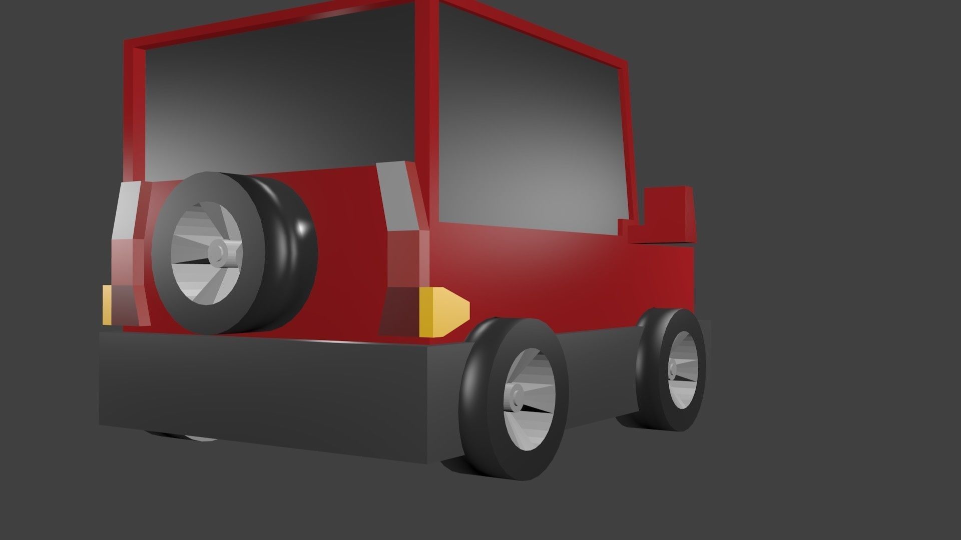 Red car low poly