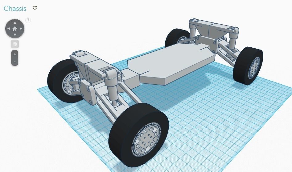 3D Simple Chassis Model 