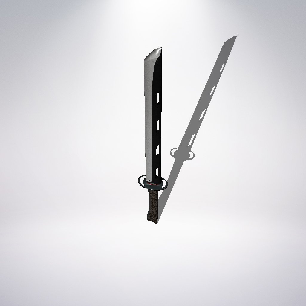 3D Steel dark Blade model