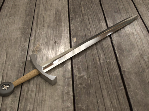 Sword medieval 3D model