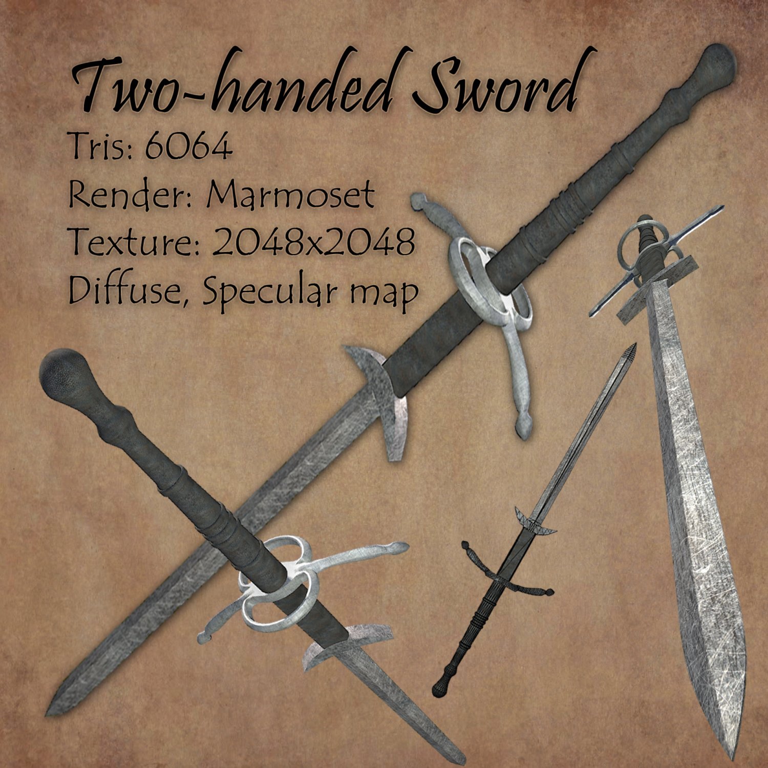 Two handed Sword 3D model