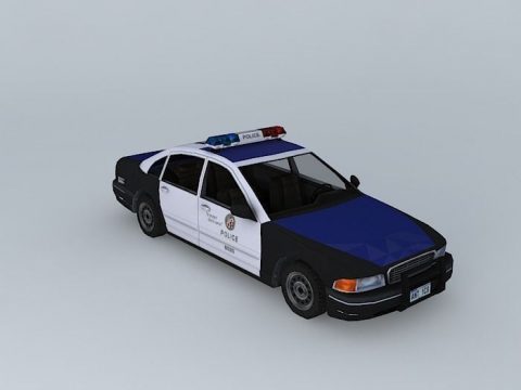 US Police Car Solar Electric Conversion 3D model