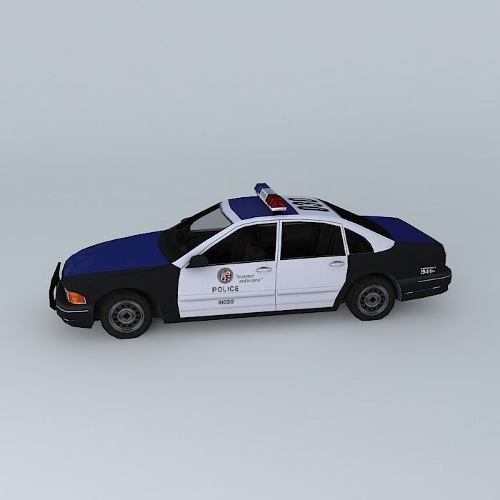 3D US Police Car Solar Electric Conversion model