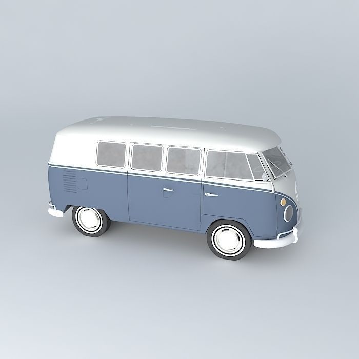 3D Volkswagen Type 2 Kombi T1 1967 model