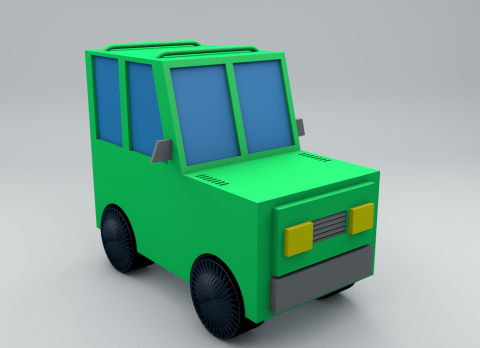 Lowpoly car 3D model