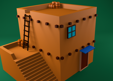 Lowpoly house 3D model