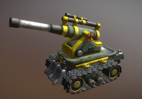 Artillery military weapon 3D model