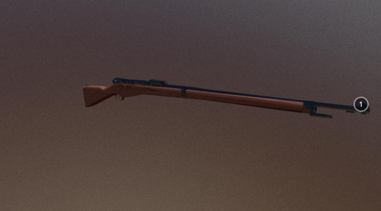 Berthier Rifle 3D model