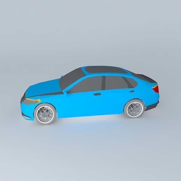 3D Blue car model