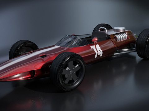 Classic Formula 1 Racing Car 3D model