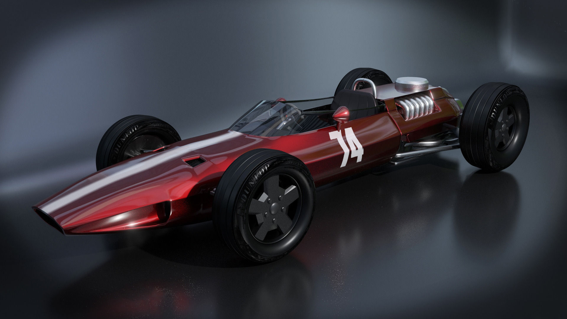 Classic Formula 1 Racing Car 3D model