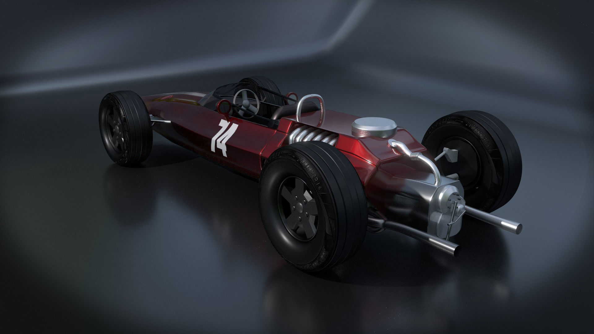 3D Classic Formula 1 Racing Car model