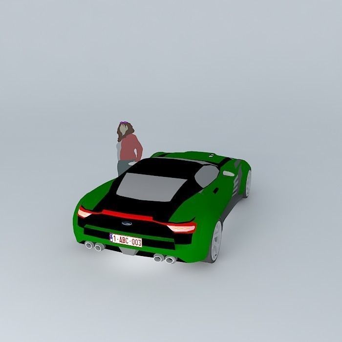 Green sport car