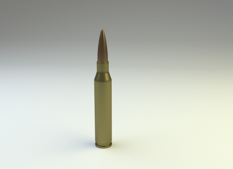 Large Caliber Sniper Bullet 3D model