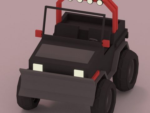 Low-Poly Car 3D model