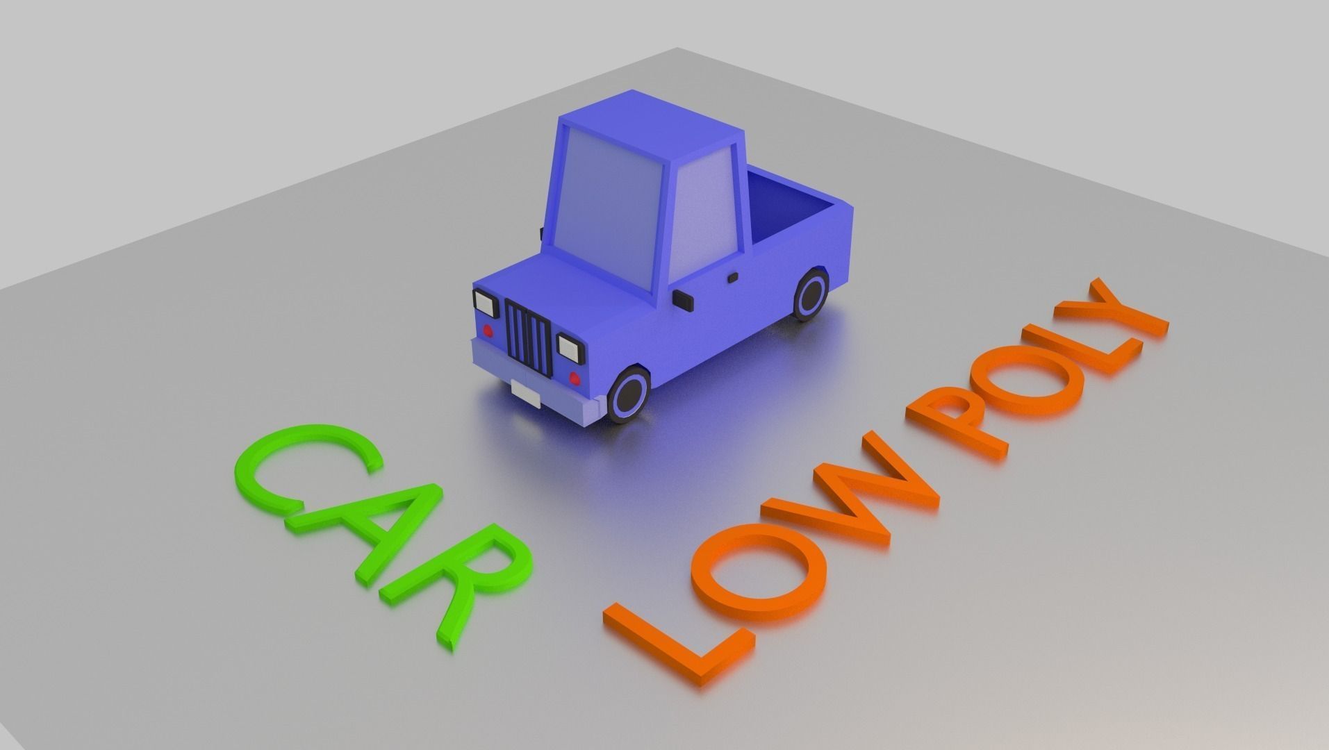 3D Low Poly Car model
