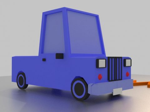 Low poly car 3D model
