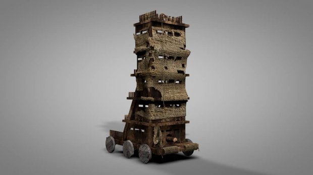 3D Medieval Siege Tower  model