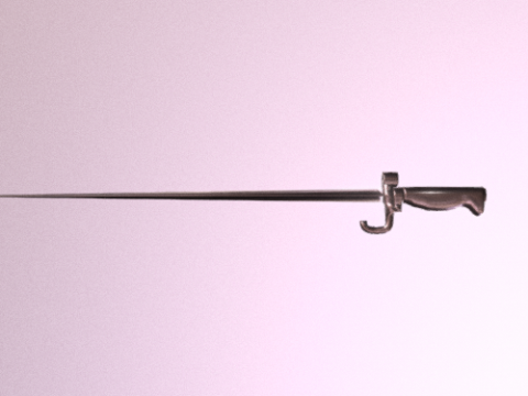 Mle1886 bayonet Rosalie 3D model