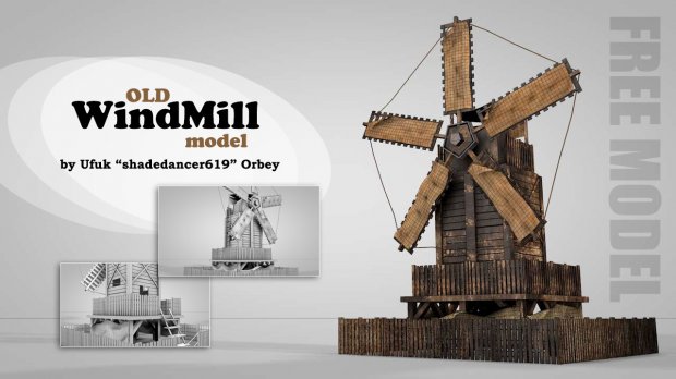 Old Windmill House 3D model