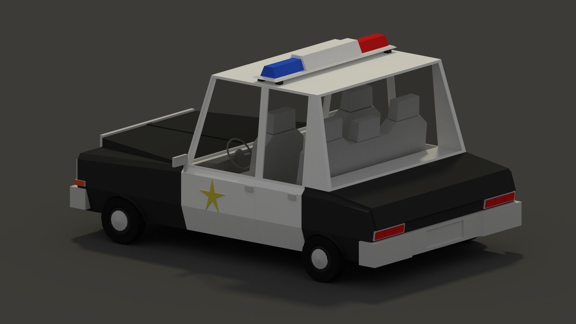 3D Plymouth Diplomat Police Low-Poly model