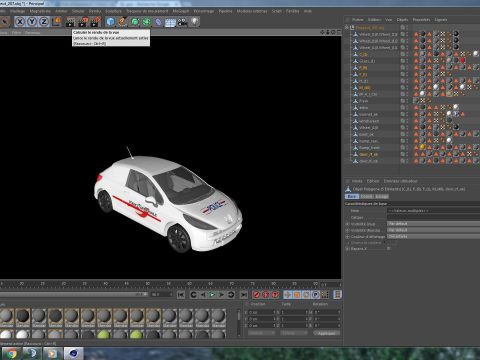 Police French Car 3D model