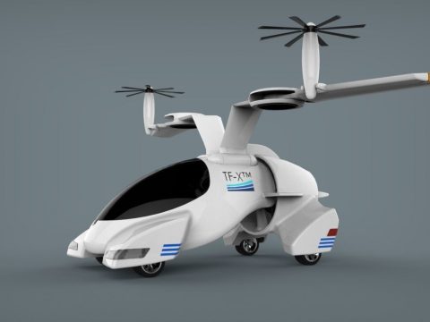 R-TFC 007 Flying Car 3D model