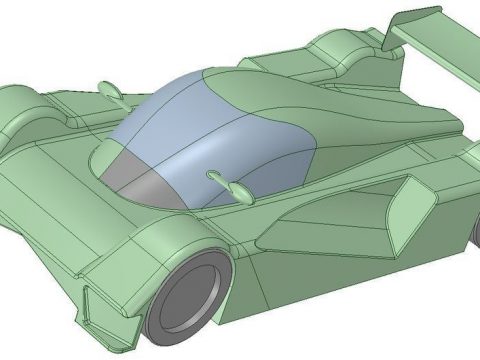 Racing car 3D model
