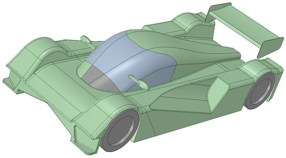 Racing car 3D model