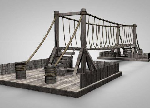 Rope Bridge 3D model