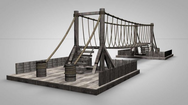 Rope Bridge 3D model