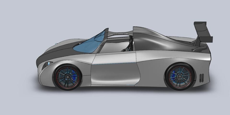 Supercar body 3D model