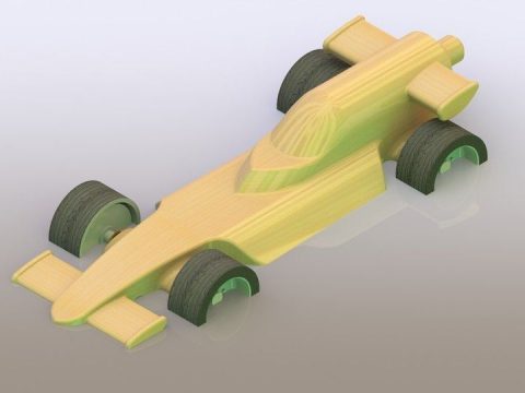 Toy F1 car 3D model
