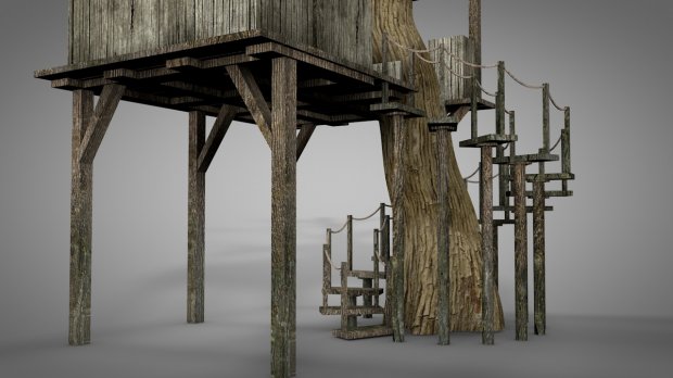 3D Tree House  model