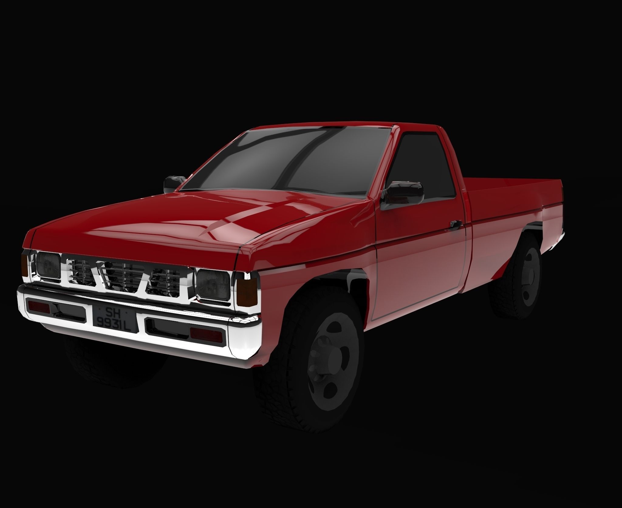 Datsun pick-up 1993 3D model