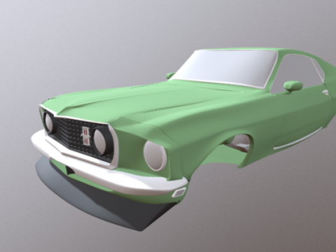 1969 302 Mustang 3D model
