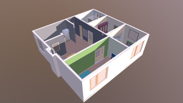 3 Bedroom House 3D model