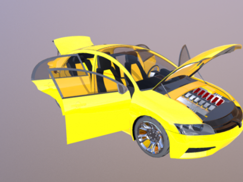 Hybrid Car 3D model