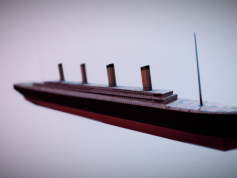 Low Poly Titanic 3D model