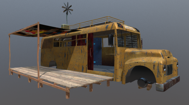 Old Schoolbus 3D model