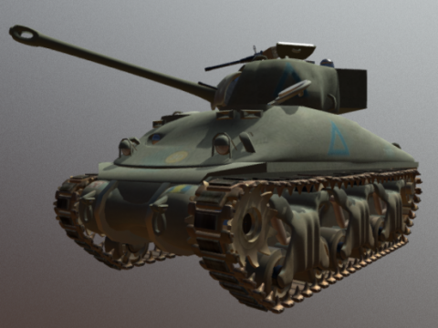 Sherman Tank 3D model