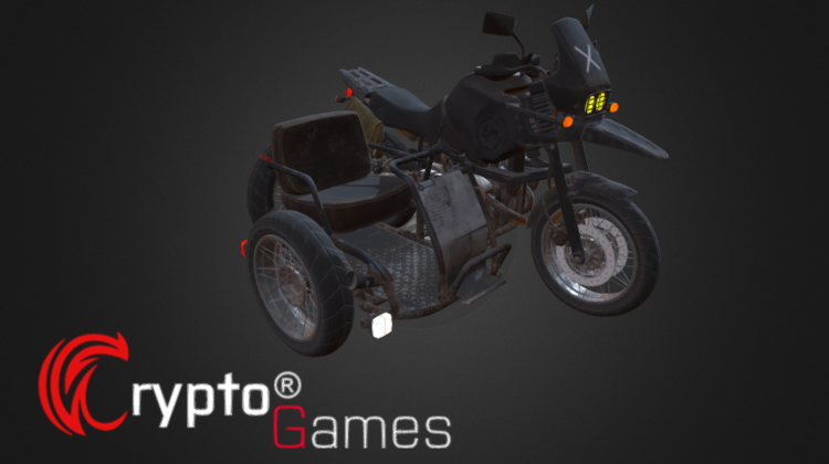 Motorcycle w sidecar 3D model