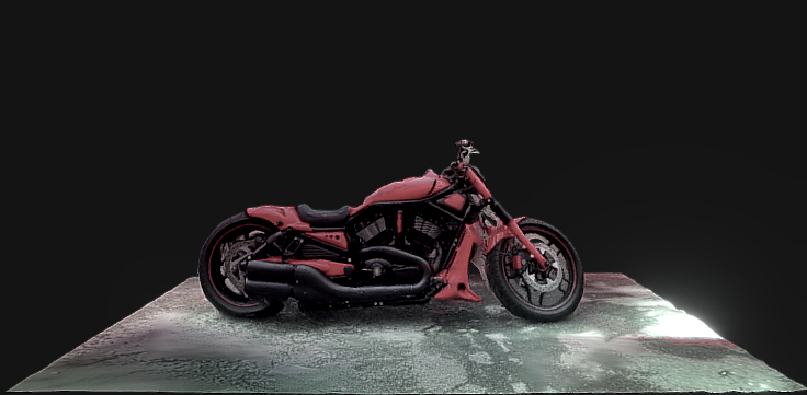 Red Harley-Davidson V-Rod 3D model