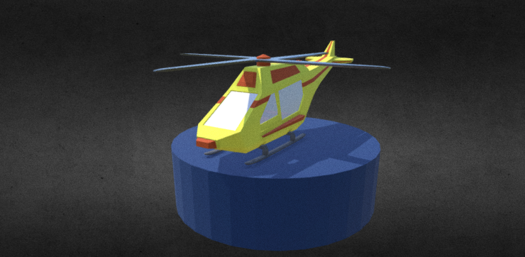 Rescue Helicopter 3D model