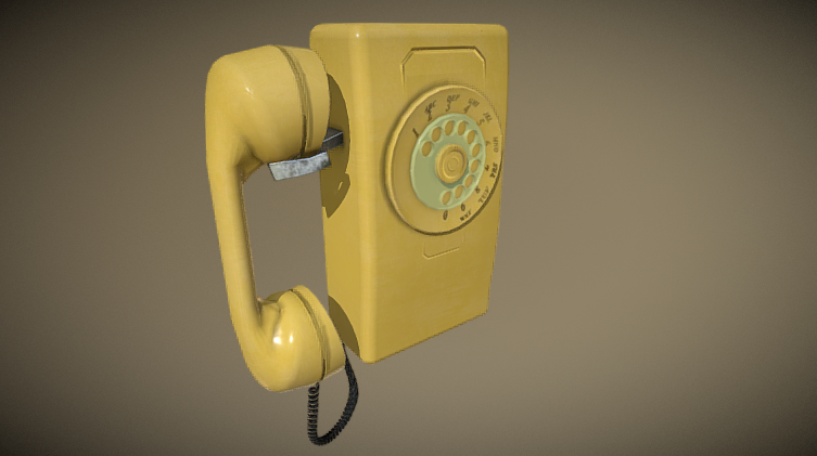 Retro Phone 3D model