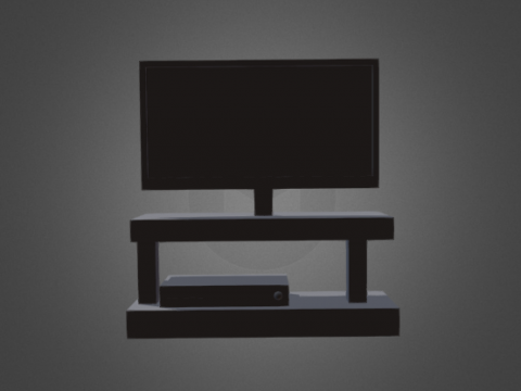 TV and gaming console 3D model