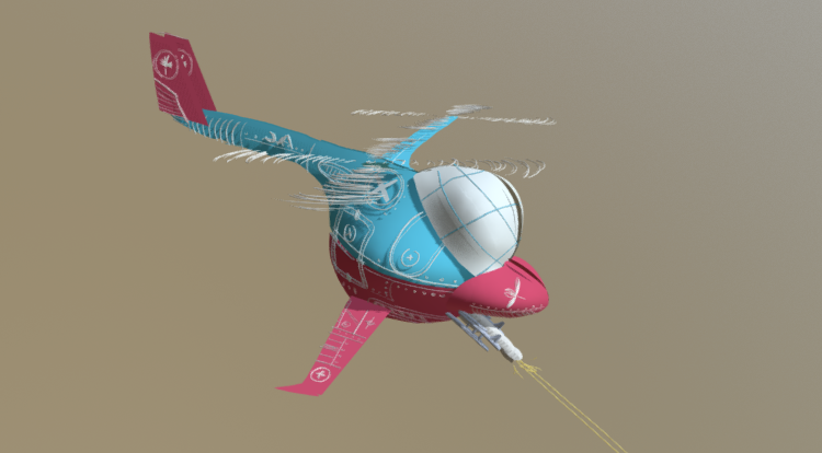 War Helicopter 3D model